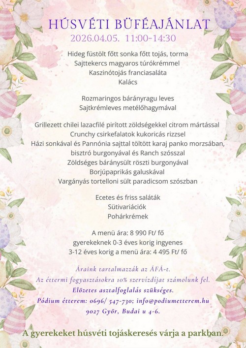 Húsvéti büféajánlat